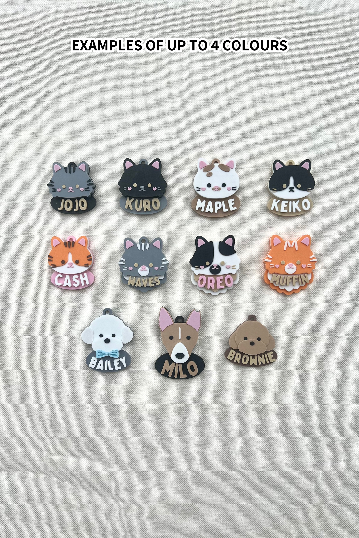 Create Your Own with NAME 3D printed [Pet Tag / Keychain]