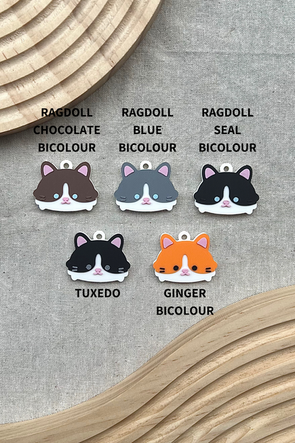 Bicolour Cat [Pet Tag / Keychain]