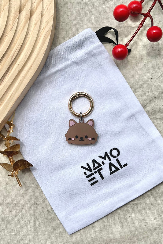 Brown Cat [Pet Tag / Keychain]